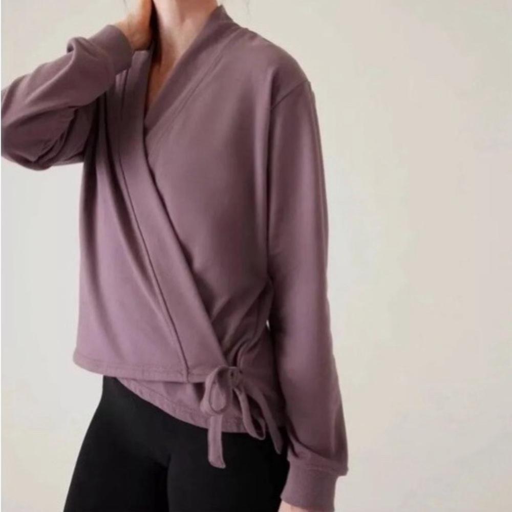 Athleta Retroterry Wrap Sweatshirt
